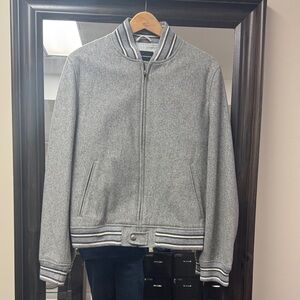 Club Monaco Grey Varsity Jacket size S